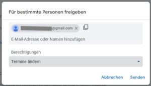 Freigabe E-mail senden