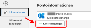 Konto hinzufügen