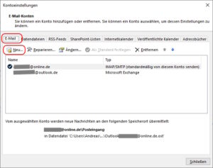 Neues E-Mail Konto anlegen