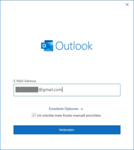 E-Mail Konto manuell einrichten